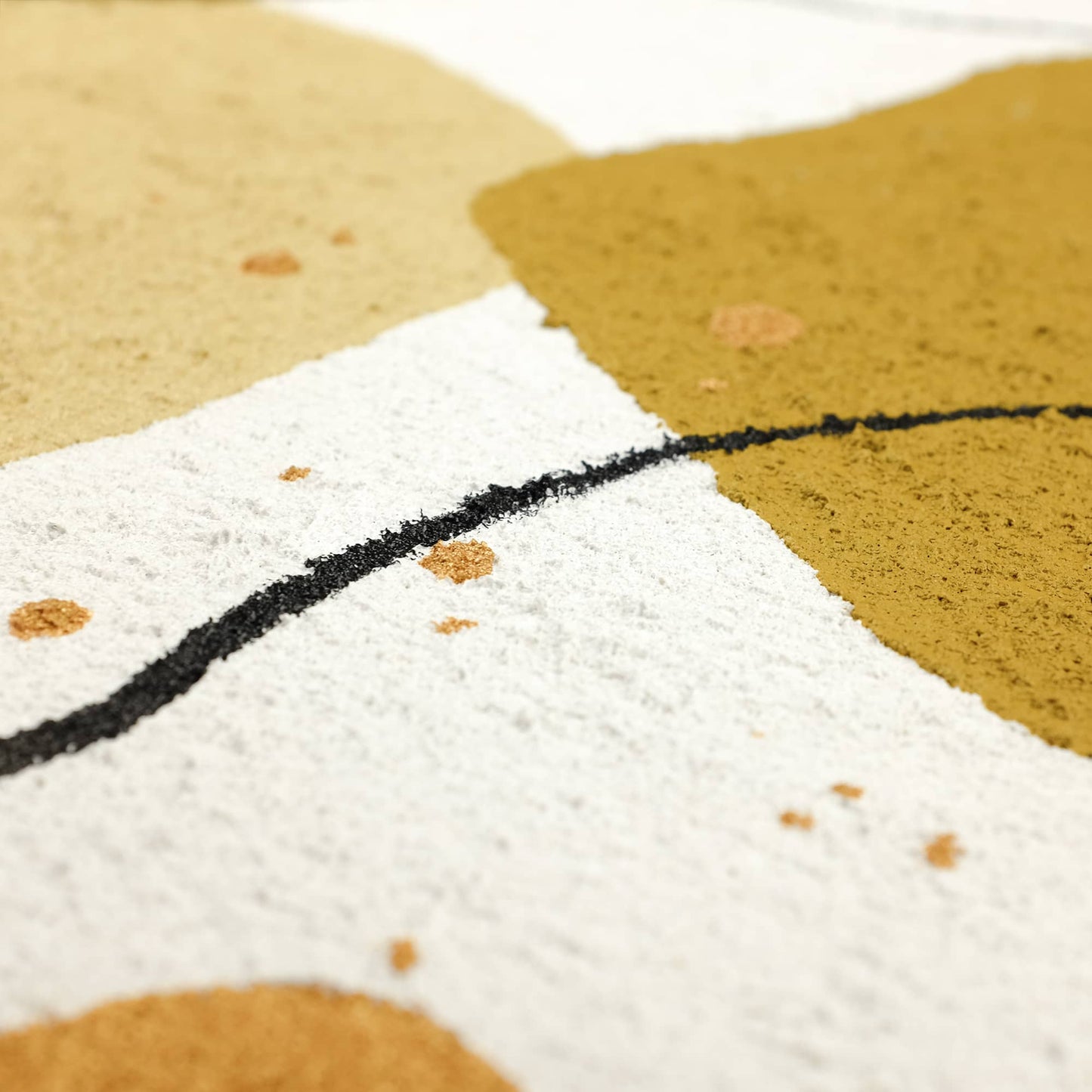 "Close-up details of textured painting named CELLULAR BALLET, STYLE B"