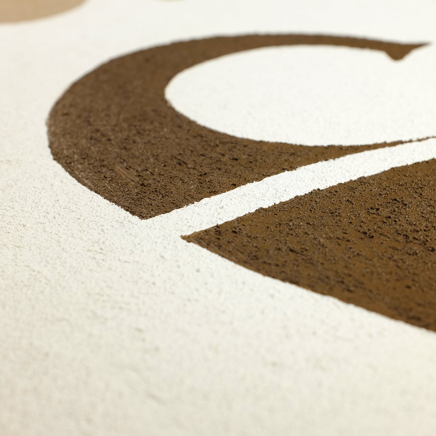 "Close-up details of textured painting named NURTURING TIES"