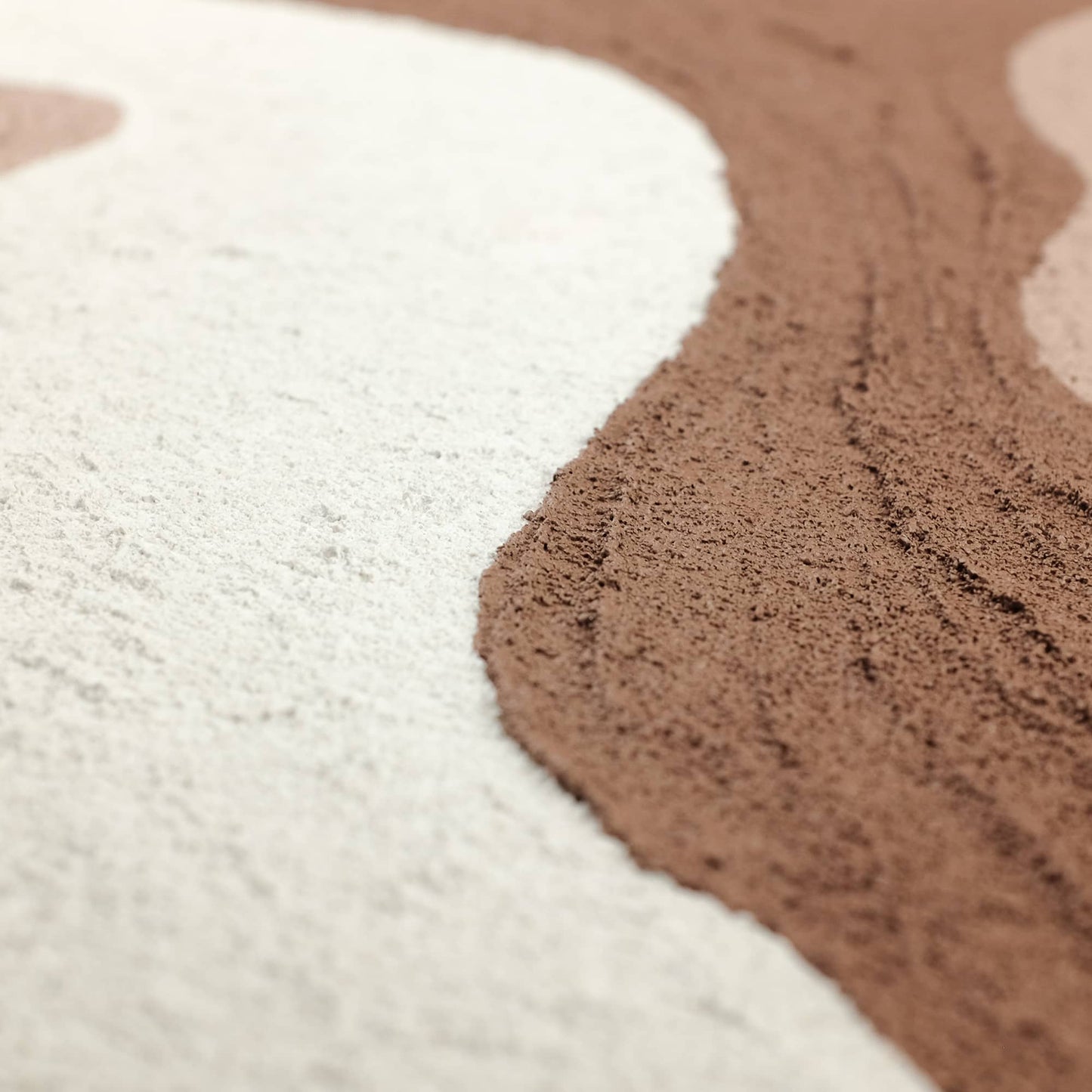 "Close-up details of textured painting named QUICKSAND, STYLE B"