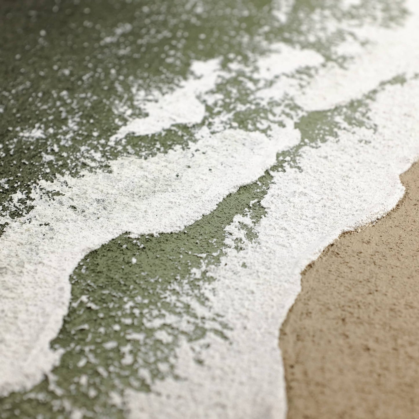 "Close-up details of textured painting named SEASIDE, STYLE B"