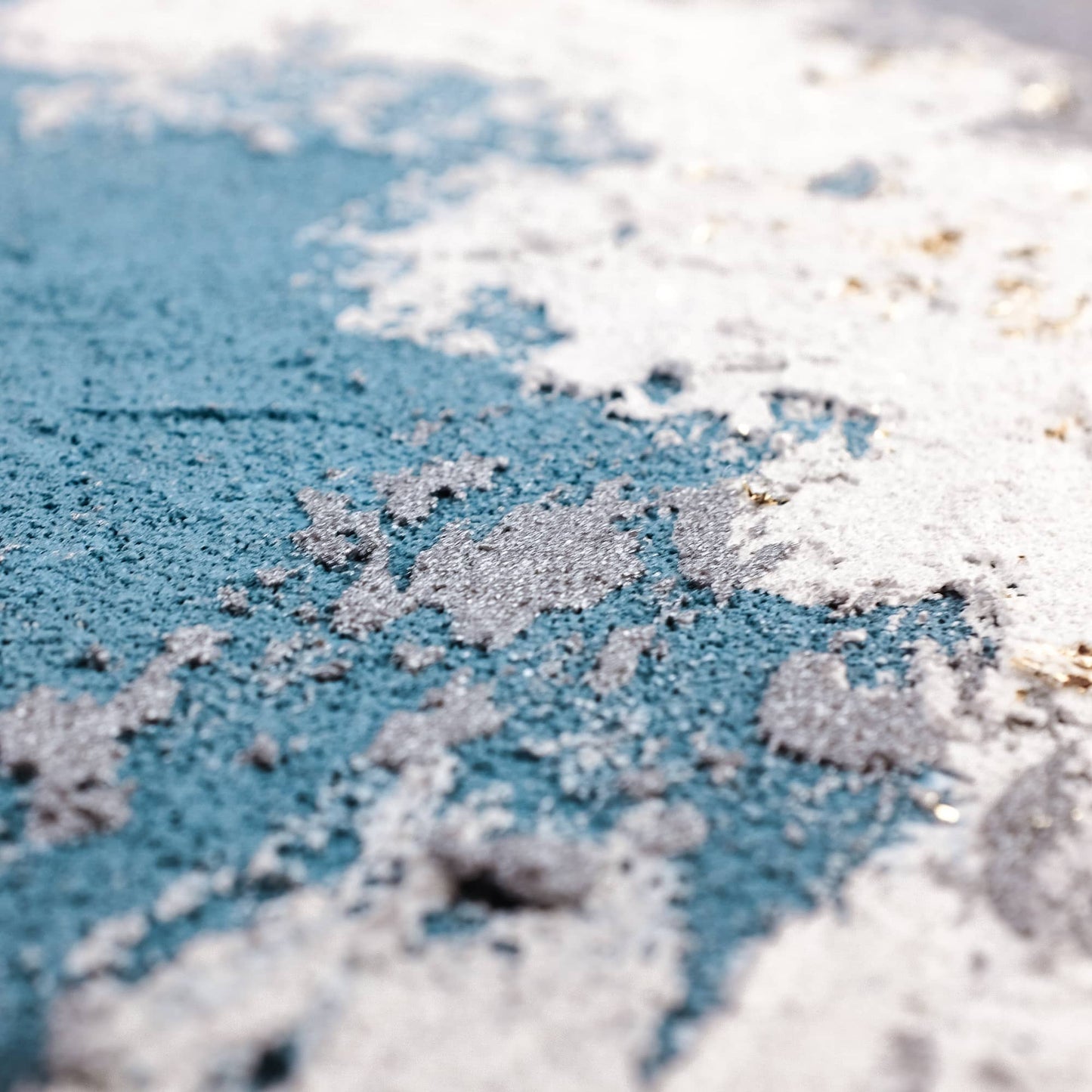 "Close-up details of textured painting named SILIVER BAY"