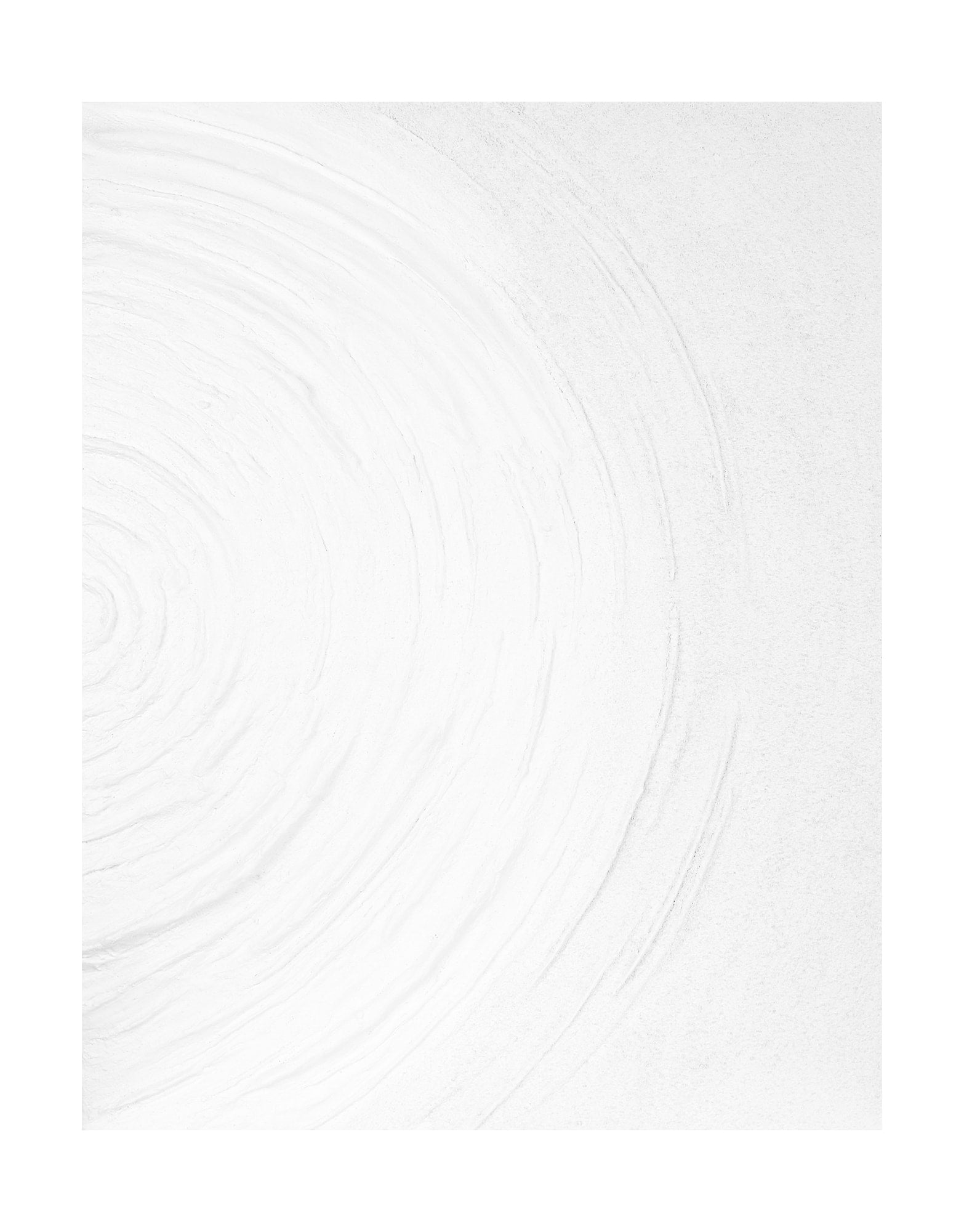 "RIPPLE REVERIE: Hand-painted Portrait shaped and Landscape shaped abstract textured wall art painting with a rippling pattern, full of texture and three-dimensional feel, in shades of white."