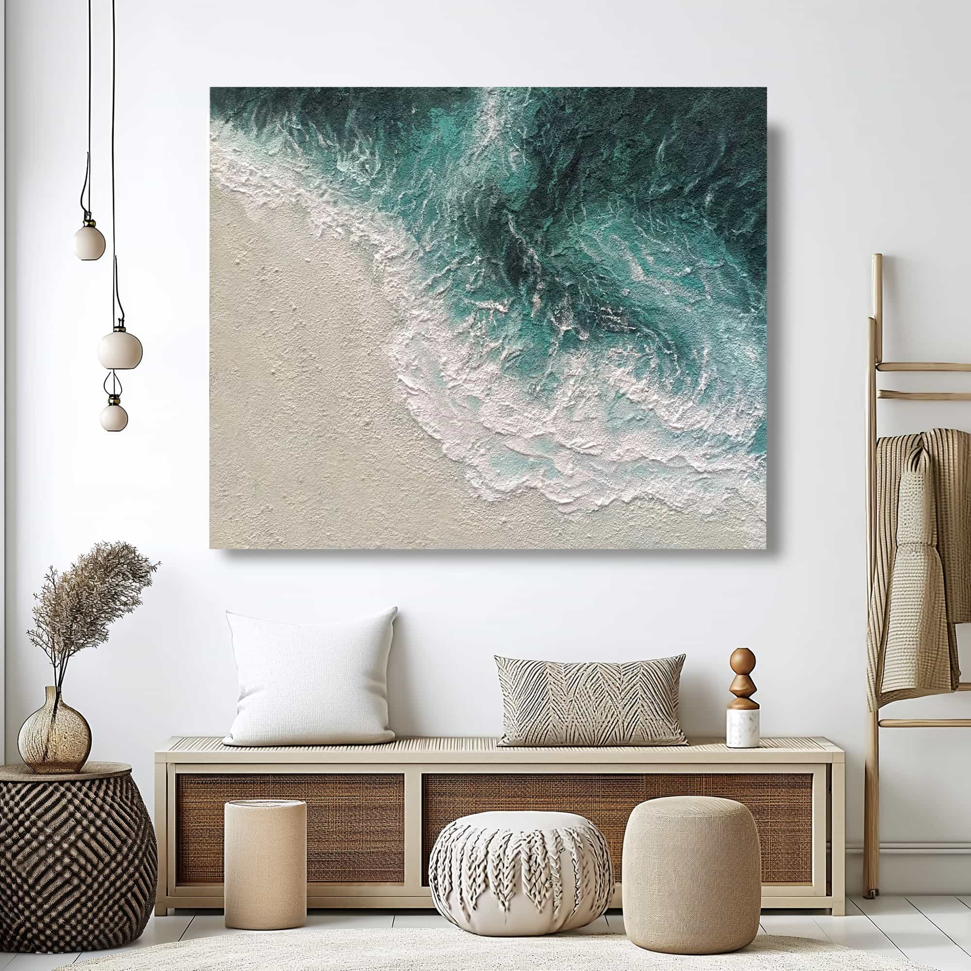 THE SEASHORE, STYLE A – TextureSpace | 100% Hand-Painted Wall Art